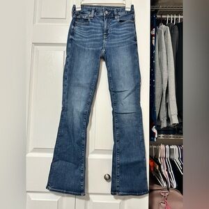 hi rise skinny kick american eagle jeans